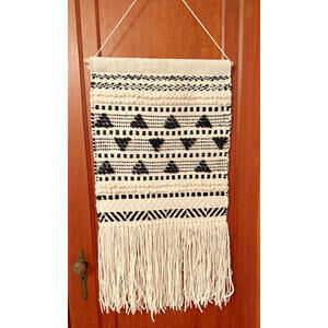 Contemporary Woven Wall Hanging, Textile, Vintage, Neutral Colours, Original